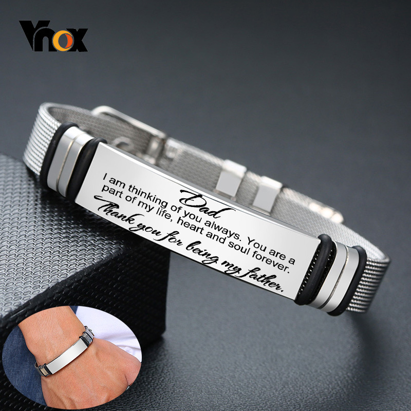 Stainless Mesh Band - Vnox-Homens de aço inoxidável personalizado gravar