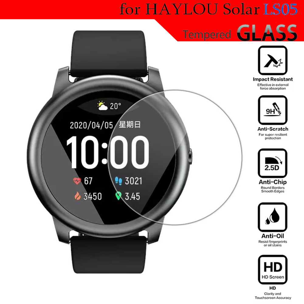 Garmin Smartwatch Accessories - Vidro temperado para haylou solar ls05,