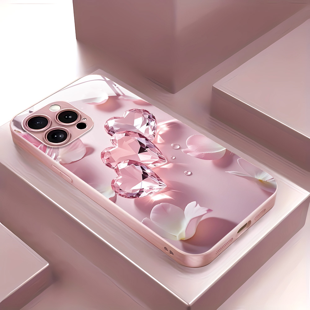 Screen Protector Film - Capa de vidro temperado borboleta rosa
