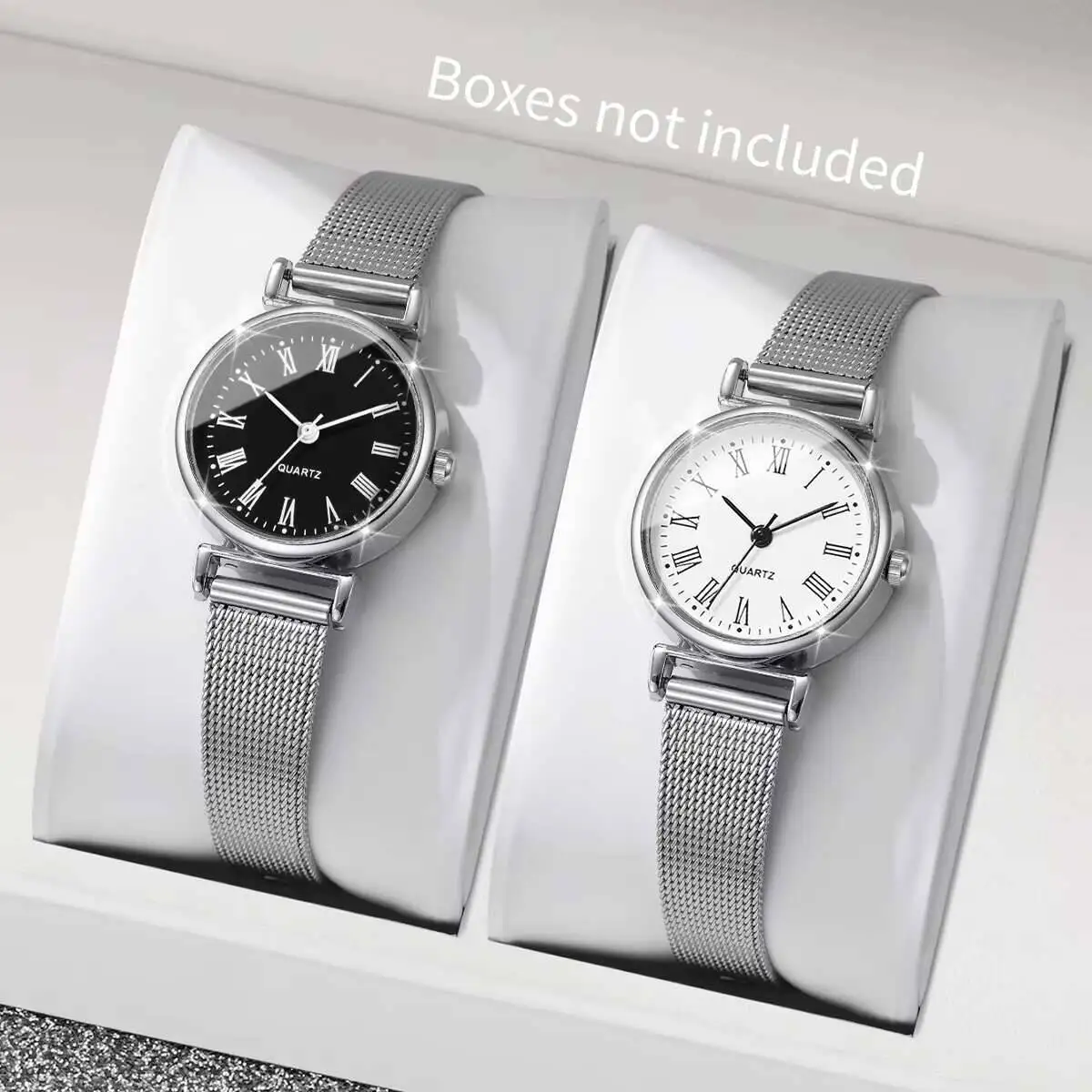 1/2PCS Relógios femininos da m - Stainless Mesh Band avaliação e preço