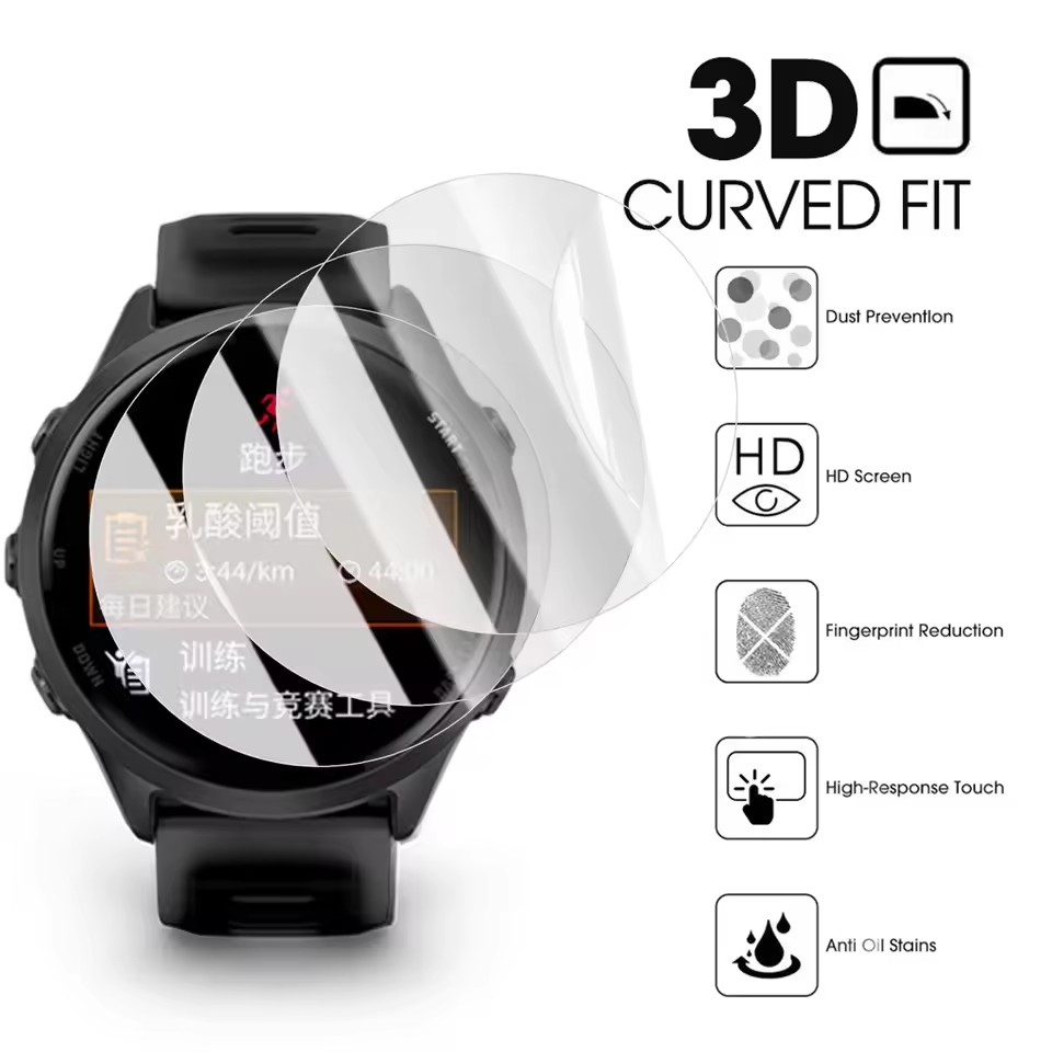 1-3 Peças de Película de Hidro - Garmin Smartwatch Accessories avaliação e preço