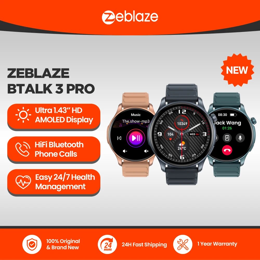 Novo zeblaze btalk 3 pro 1.43  - Smartwatch X2 avaliação e preço