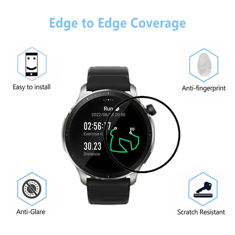 HD Curvo Anti-Scratch Filme pa - Garmin Smartwatch Accessories avaliação e preço