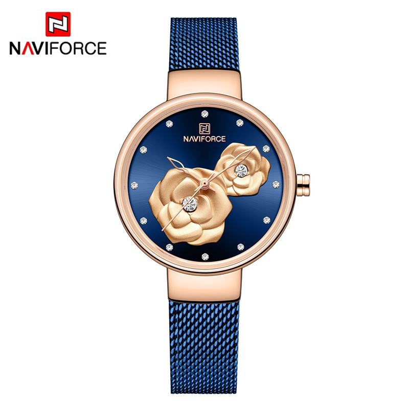 Naviforce conjunto de relógio  - Stainless Mesh Band avaliação e preço